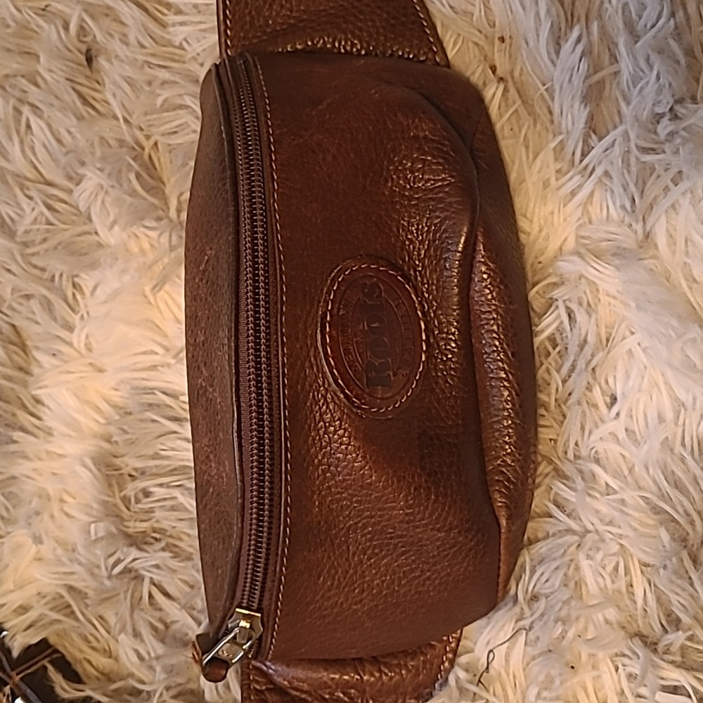 Roots leather fanny pack